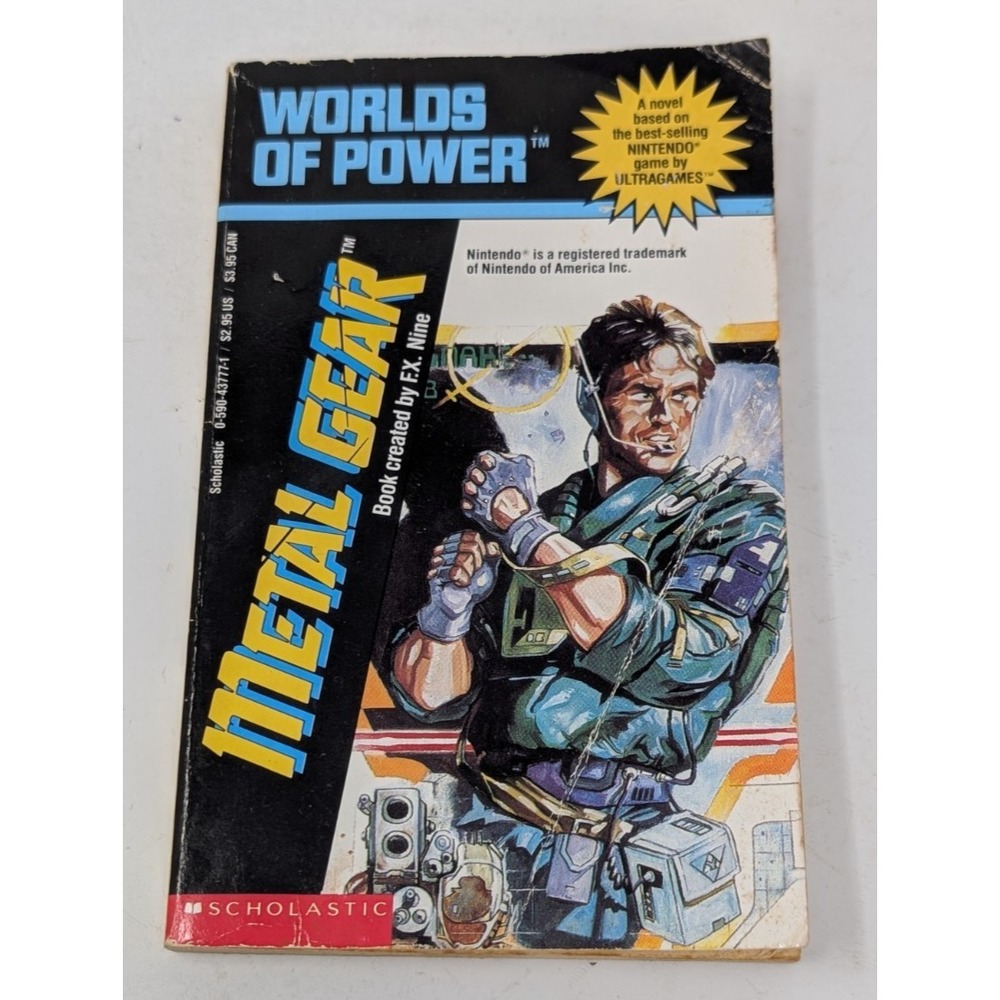 Vintage‎ Nintendo Worlds of Power Metal Gear 1990 Paperback Book NO CARDS